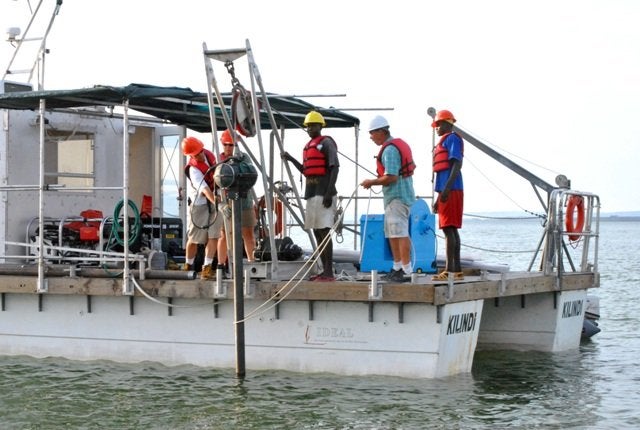 EES researchers aboard a research vessel on Lake Turkana.