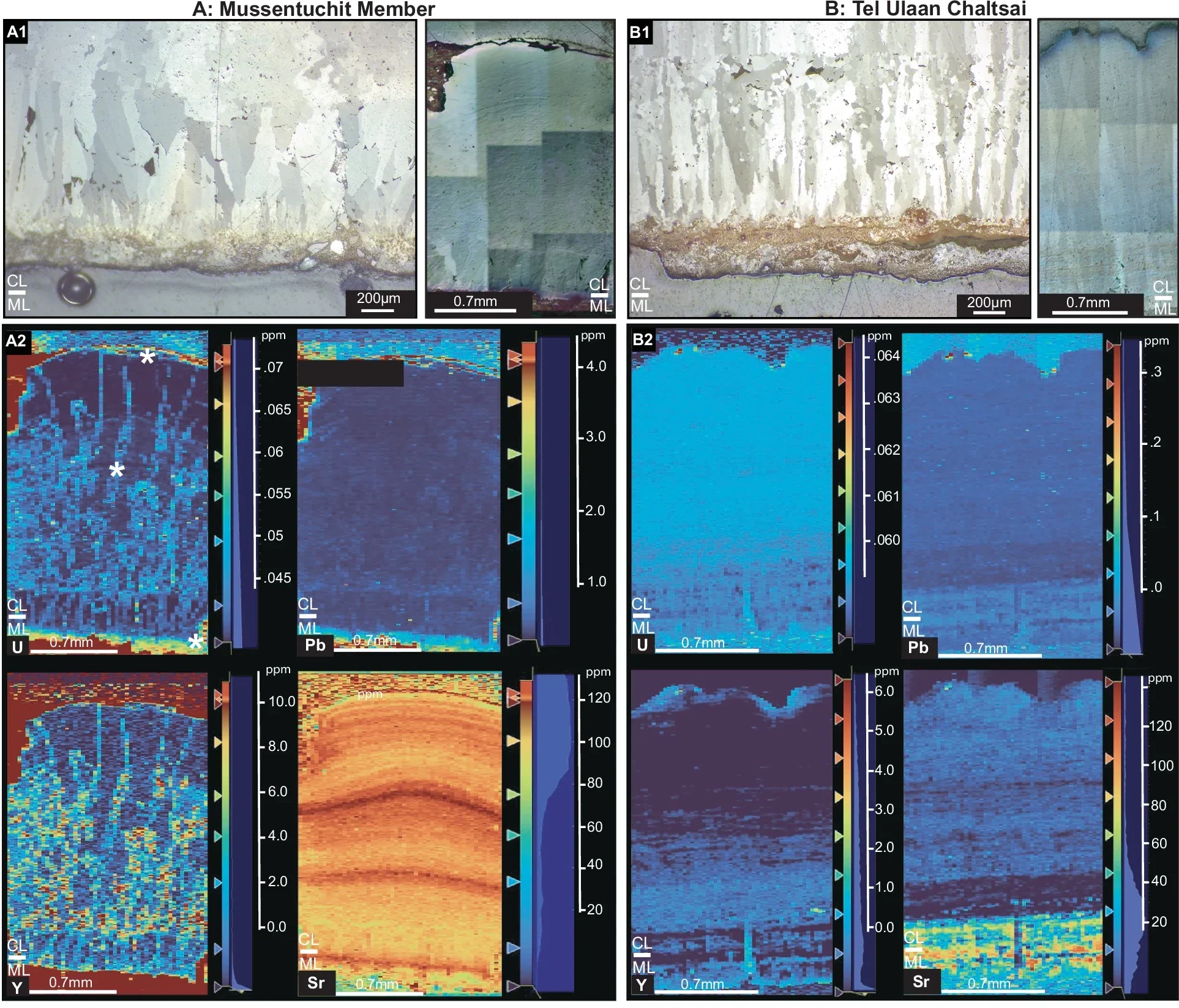 Physical, visual, and isotopic assessment of fossil eggshell from the Mussentuchit Member of the Cedar Mountain Formation and from Teel Ulaan Chaltsai in the Eastern Gobi Basin.