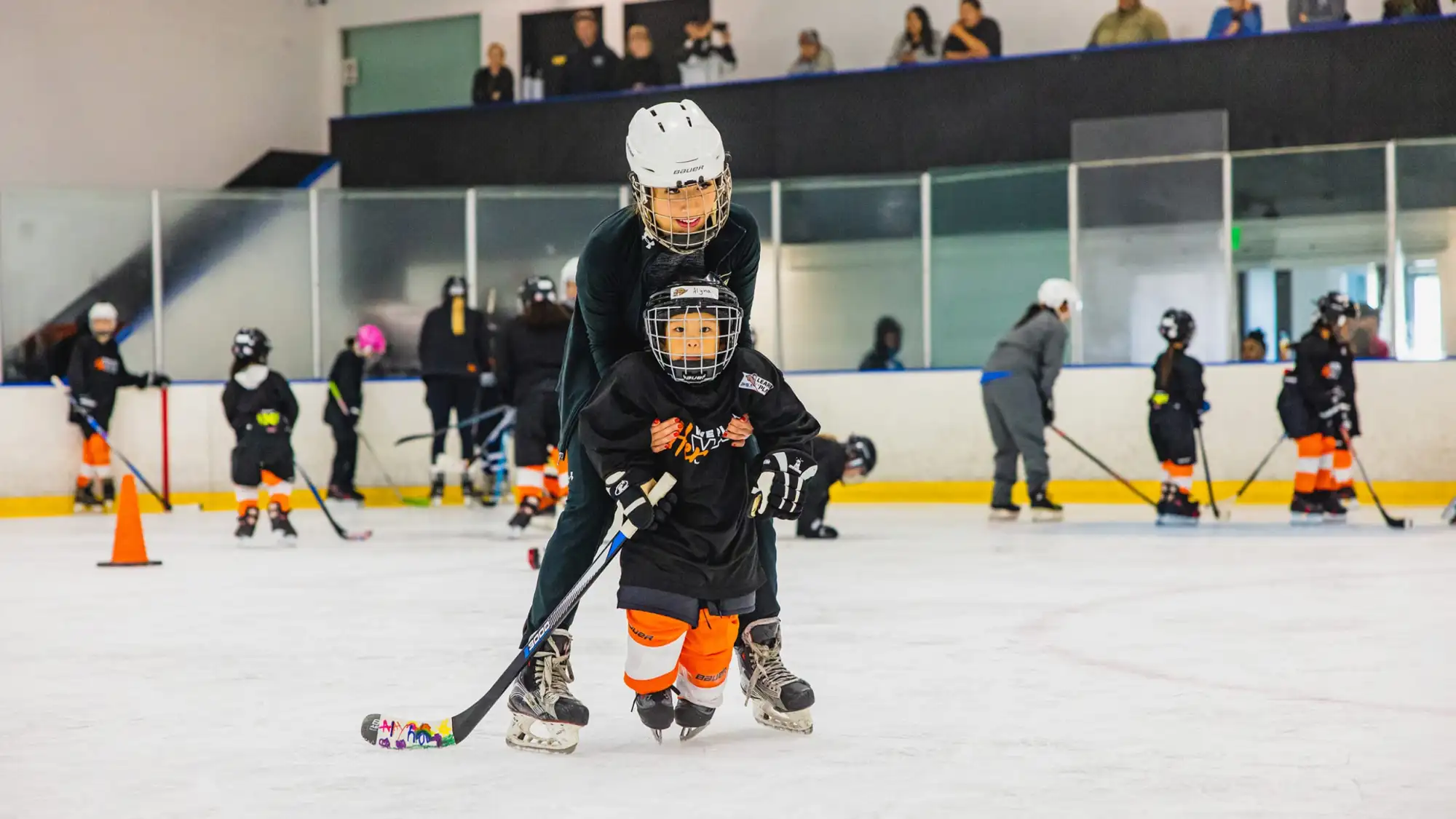 The Anaheim Ducks and Lady Ducks program introduces young girls to hockey in an affordable and accessible way, offering free beginner sessions, equipment and mentorship that are helping turn first-time skaters into lifelong players. 
