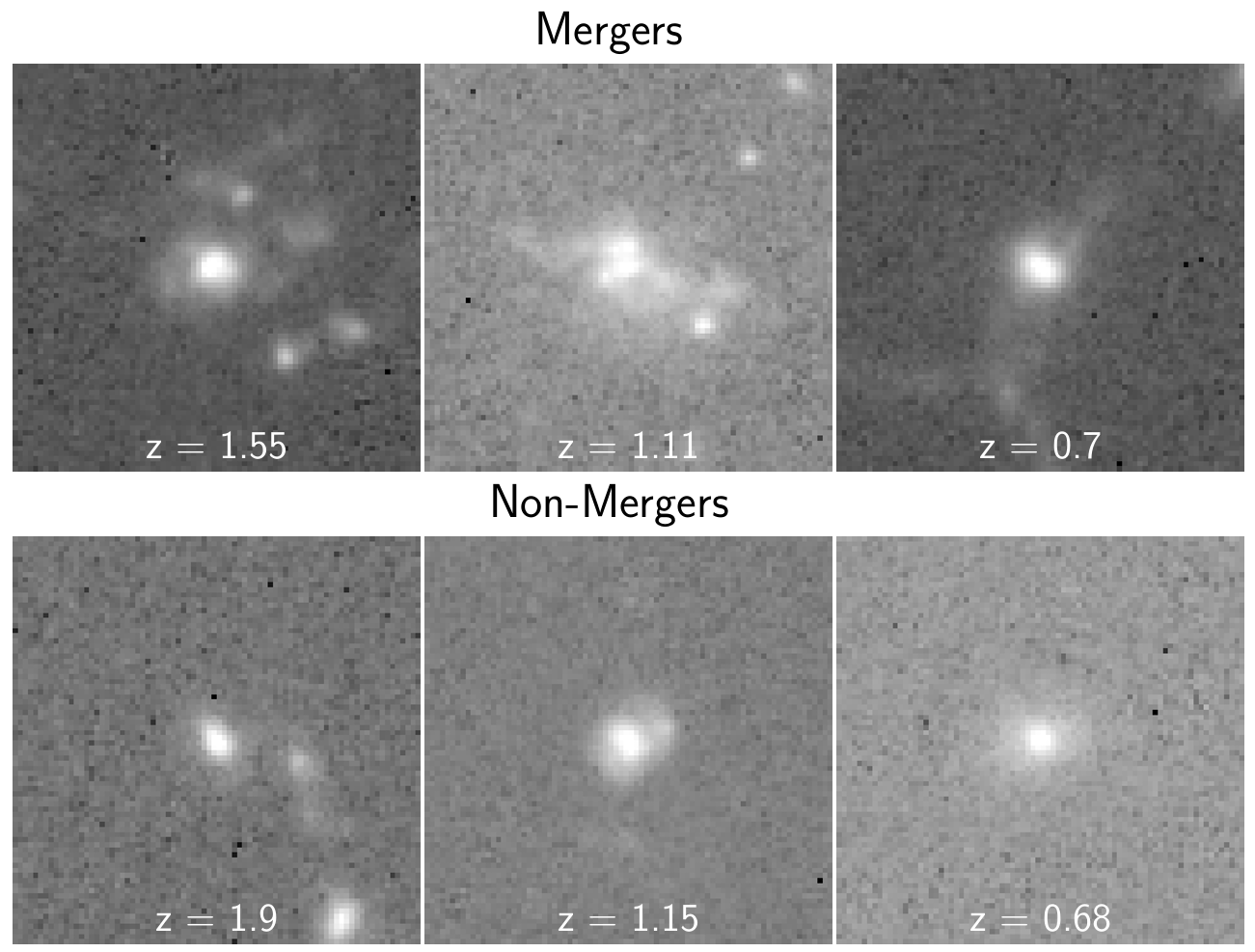 Examples of mock Euclid VIS IE-band observations of TNG galaxies. Galaxies were randomly selected among the TNG100 galaxies available. 