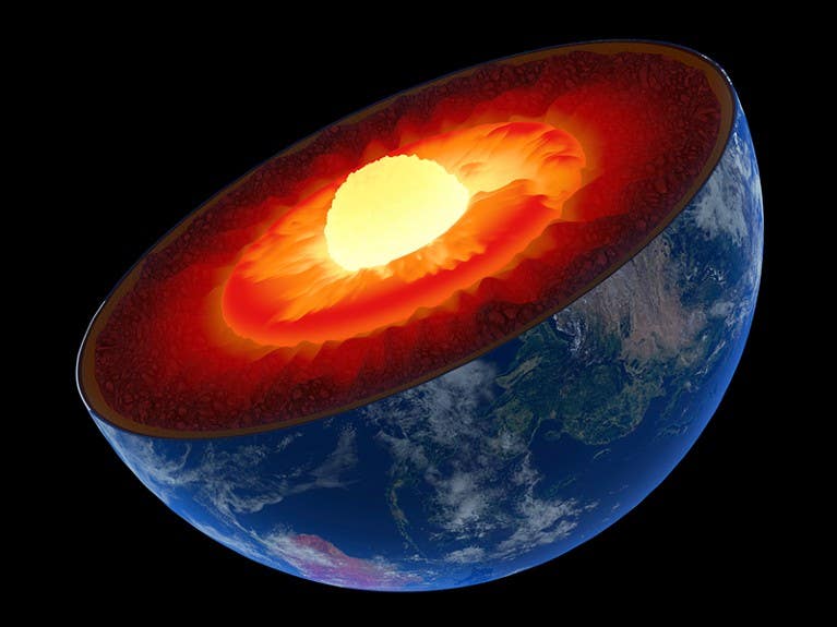 Laboratory experiments reveal that silicon and carbon mixed into iron could explain why seismic waves behave differently across Earth’s inner core.