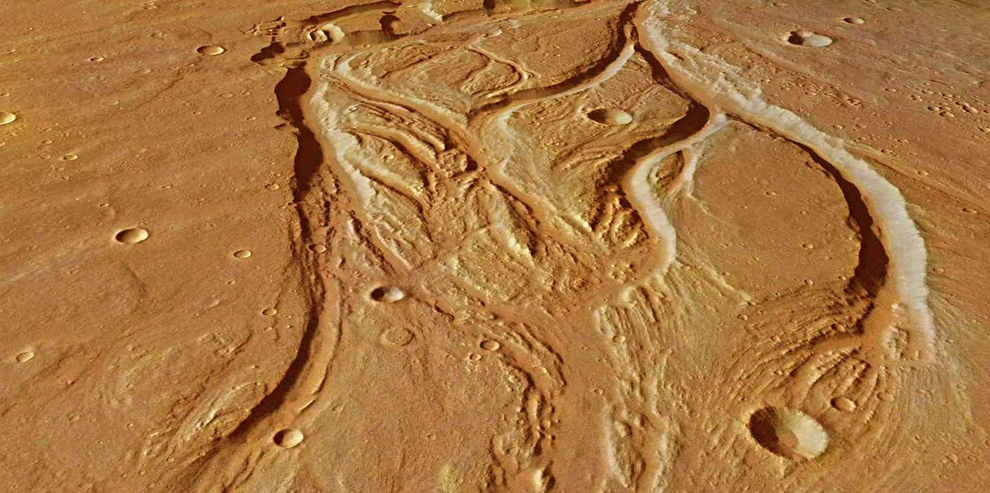 Researchers have identified 16 huge river networks on ancient Mars that carried nearly half of the planet’s sediment and may mark the best places to search for signs of life.
