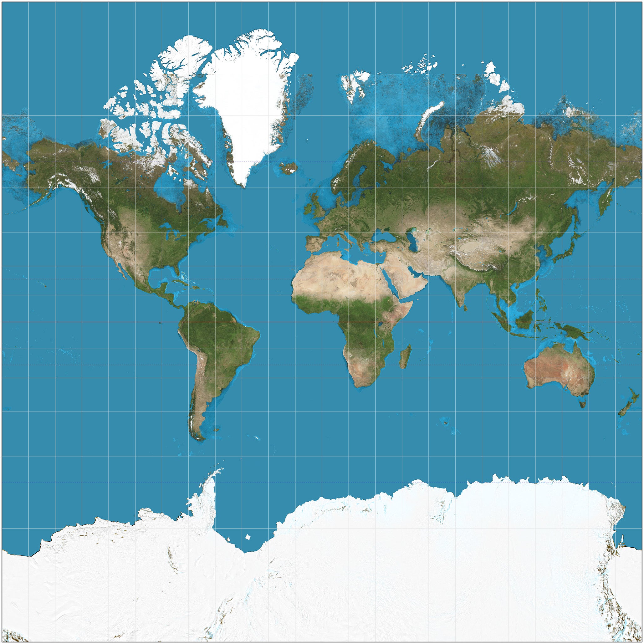 The Mercator projection is considered one of the most important and influential world map projections still used today.