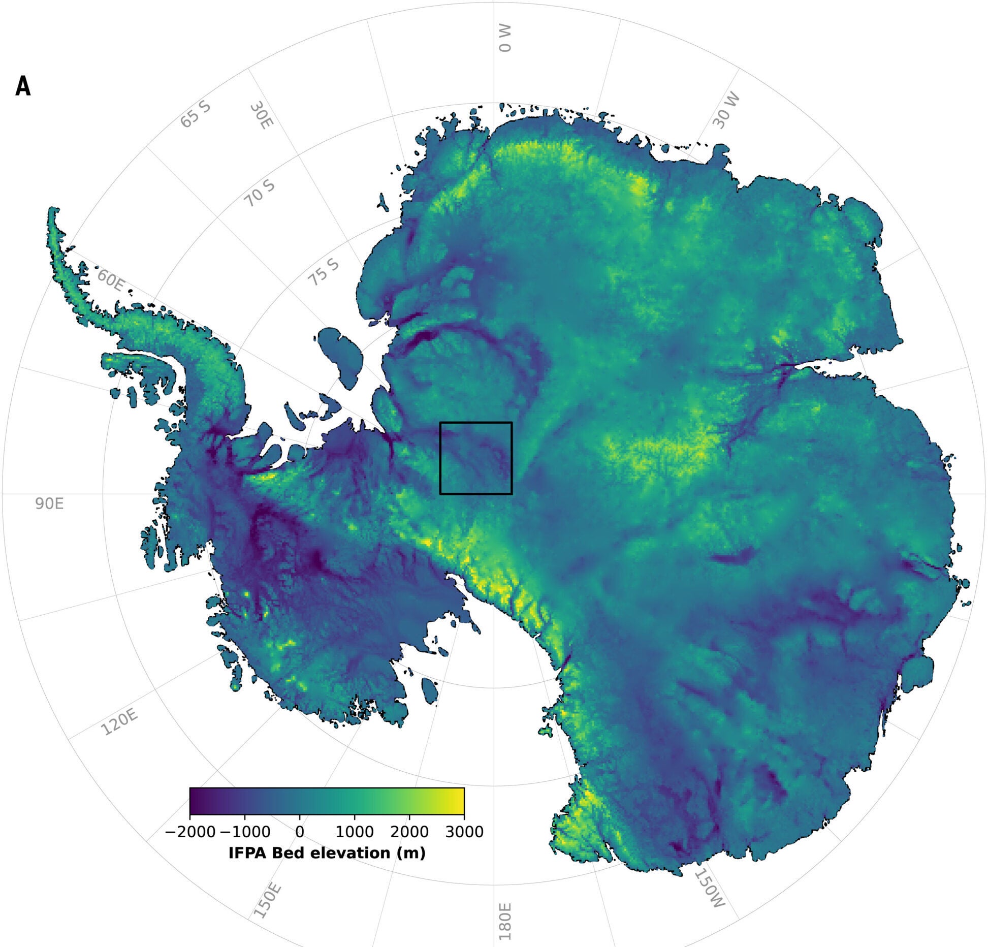 IFPA subglacial topography for the whole Antarctic continent