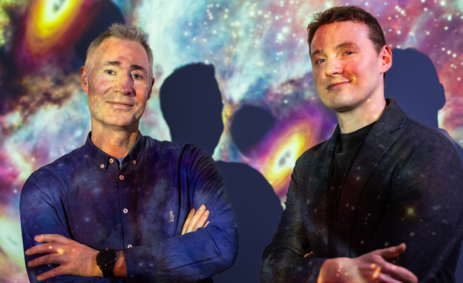 L-R: MU Department of Physics Dr John Regan and Dr Lewis Prole