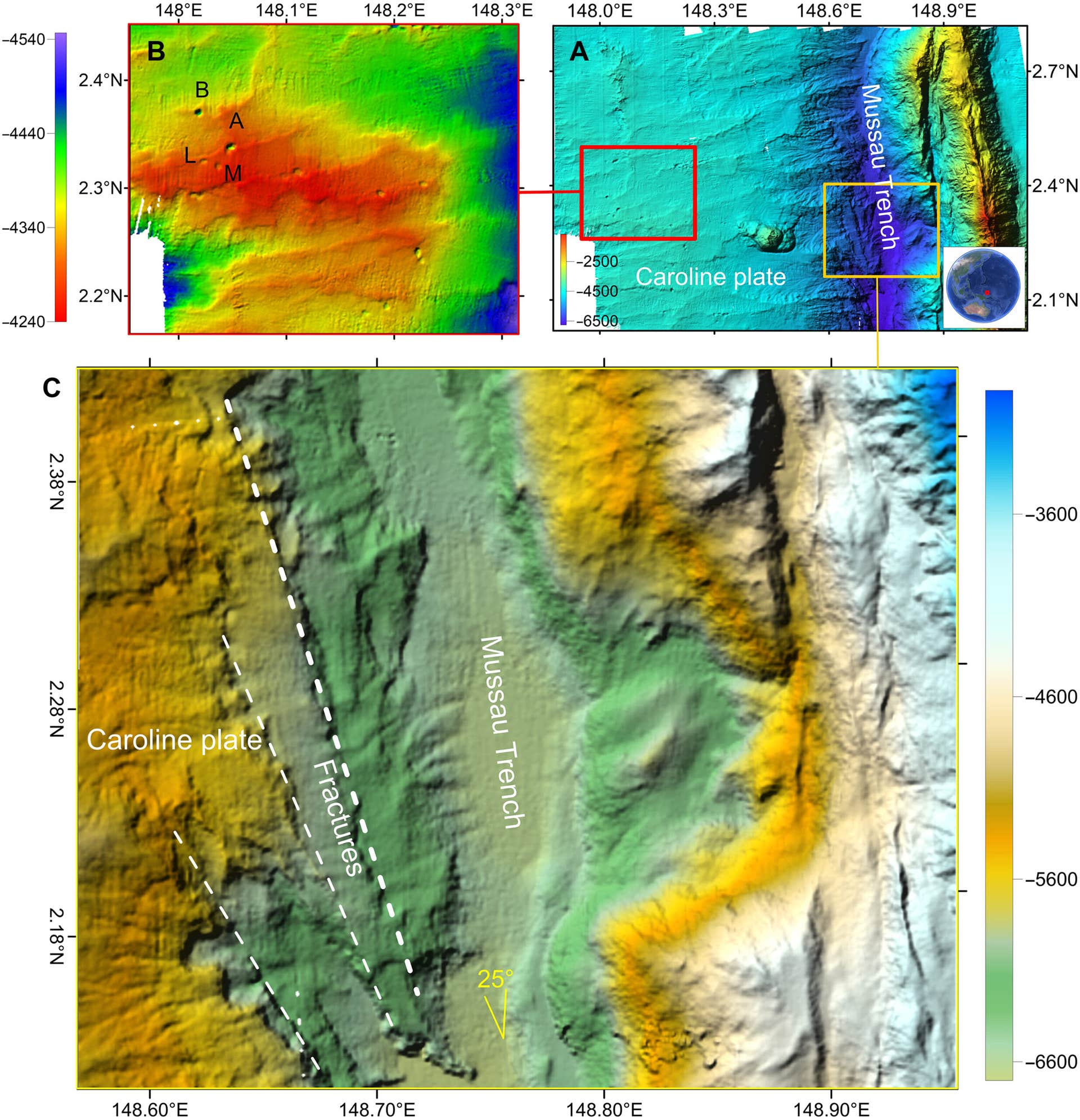 high-resolution bathymetry map of the whole studied region