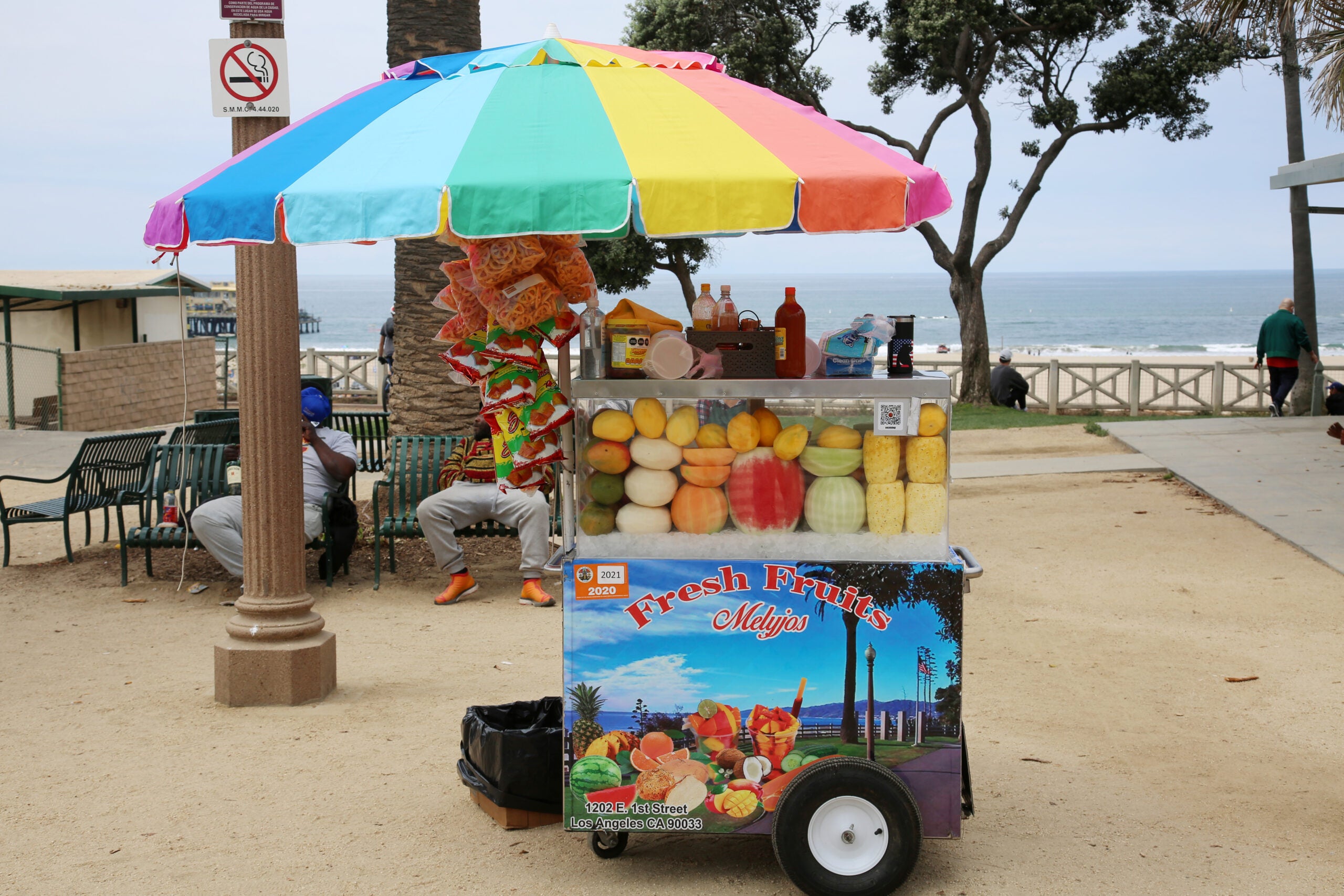 Vending cart in Santa Monica, CA. 