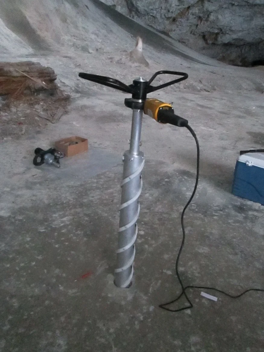 The team drilled a 25-meter ice core from the area of the cave known as the Great Hall.