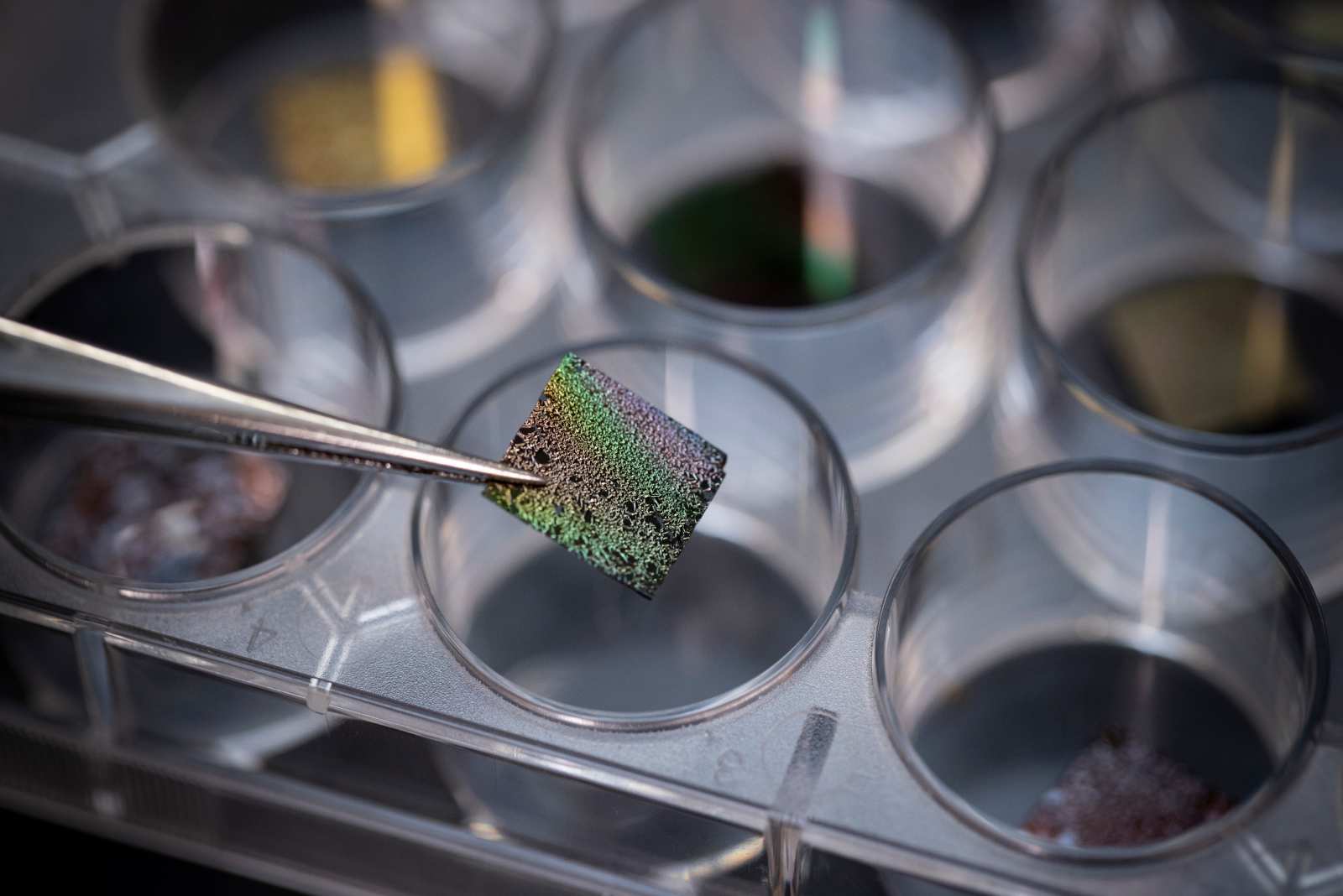 Cosmic dust analogue on a chip. The cocktail of chemicals was collected on a microchip.