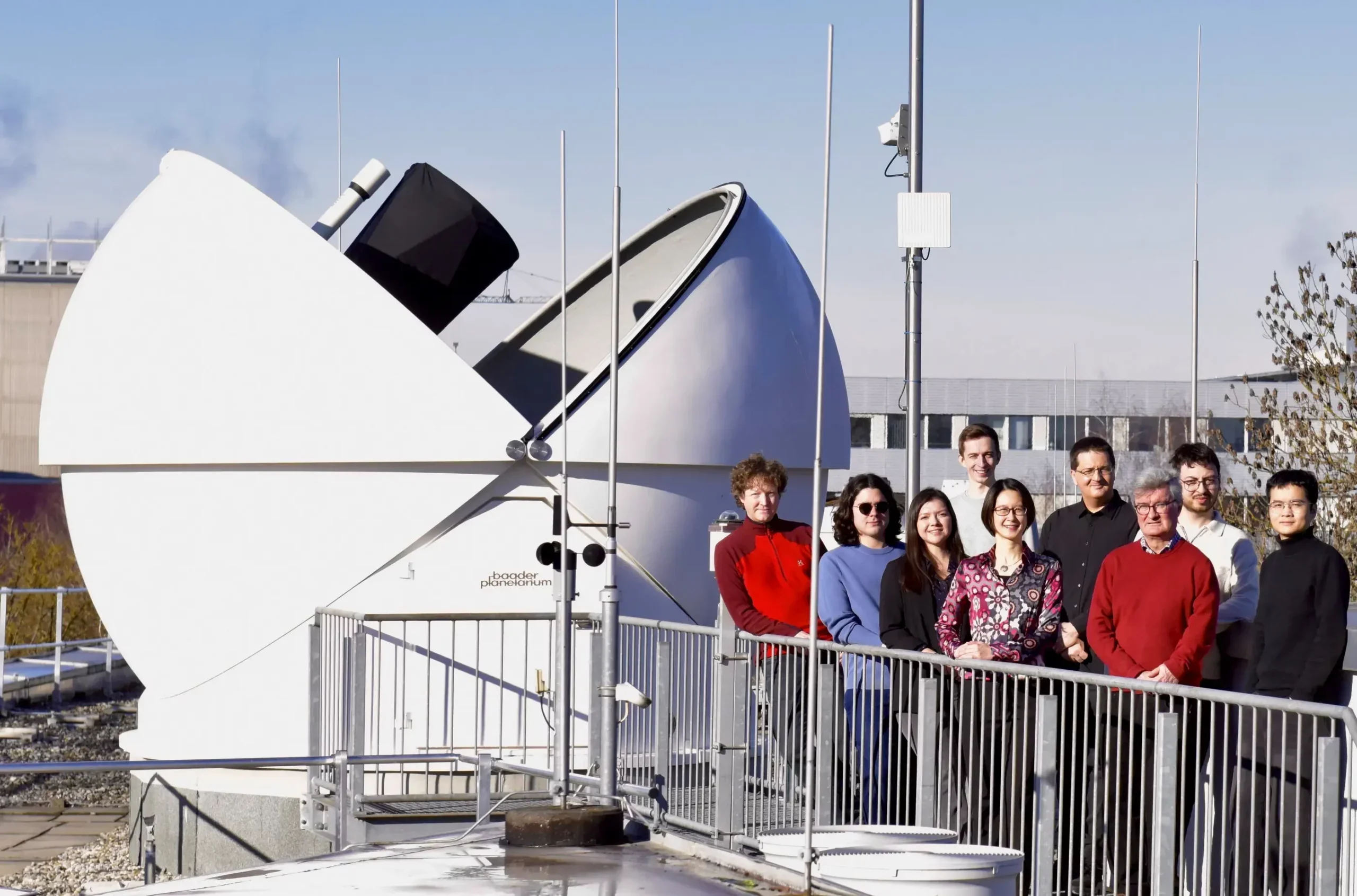 Members of the SN Winny Research Group at Research Campus Garching (from left): Stefan Taubenberger, Allan Schweinfurth, Alejandra Melo, Elias Mamuzic, Sherry Suyu, Christoph Saulder, Roberto Saglia, Leon Ecker, Limeng Deng.