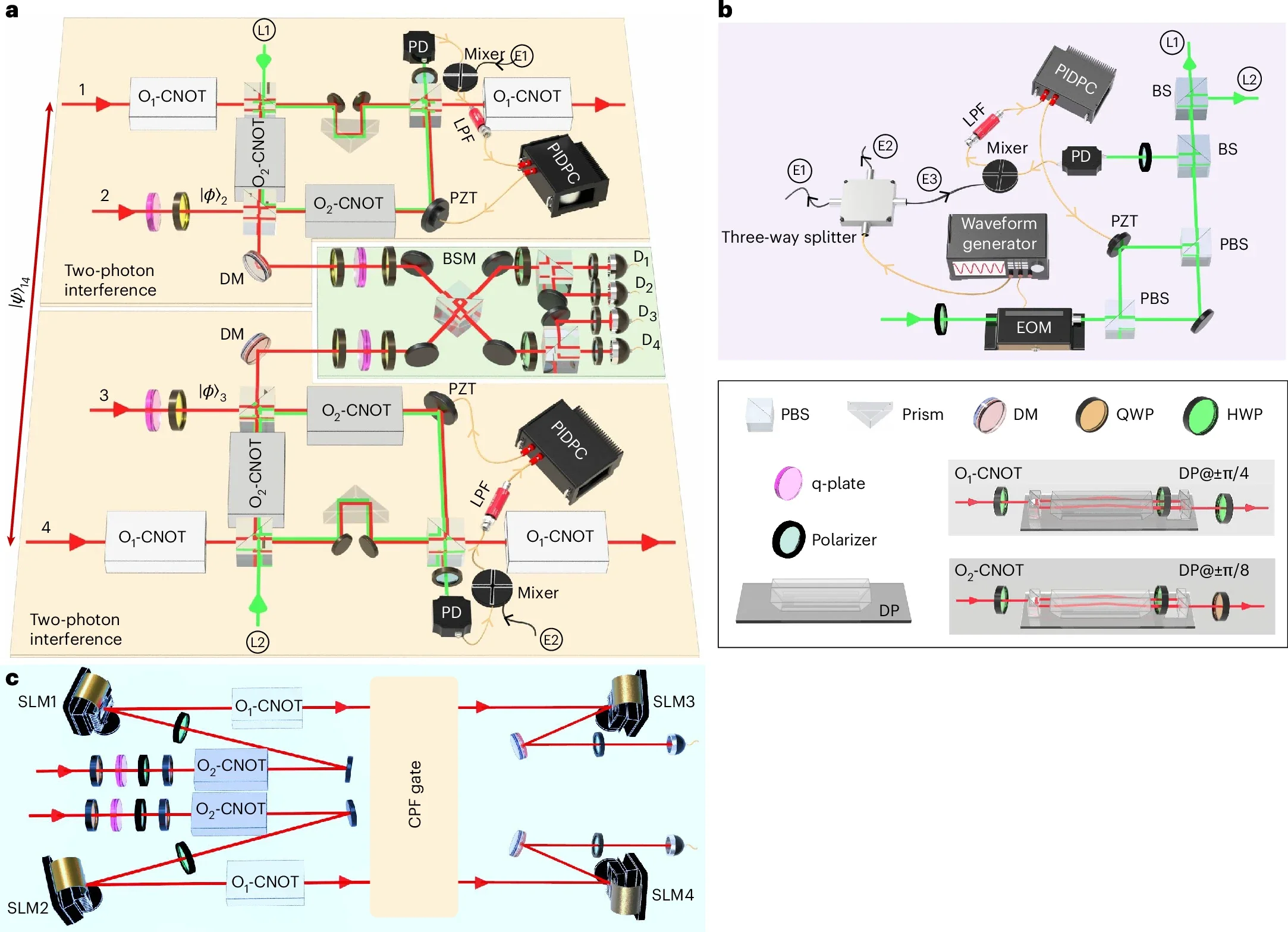 Experimental setup for heralded four-dimensional OAM CPF gate.