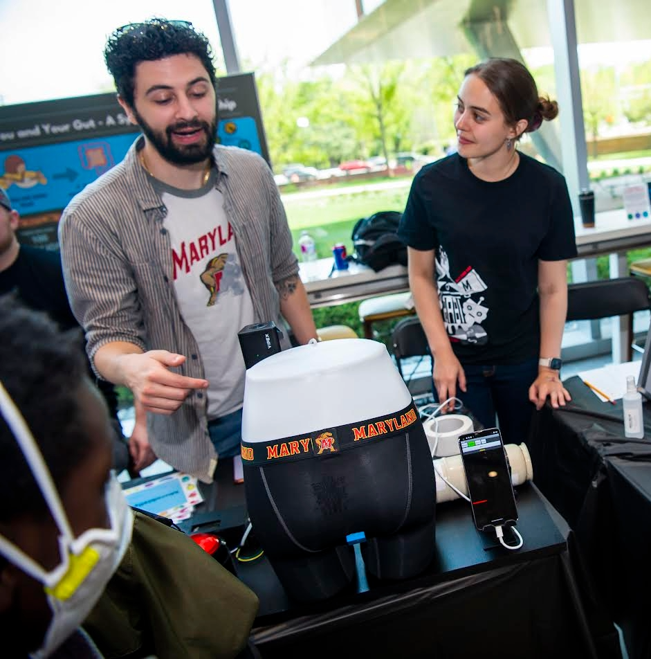 Hall's team demoing a Smart Underwear Prototype.