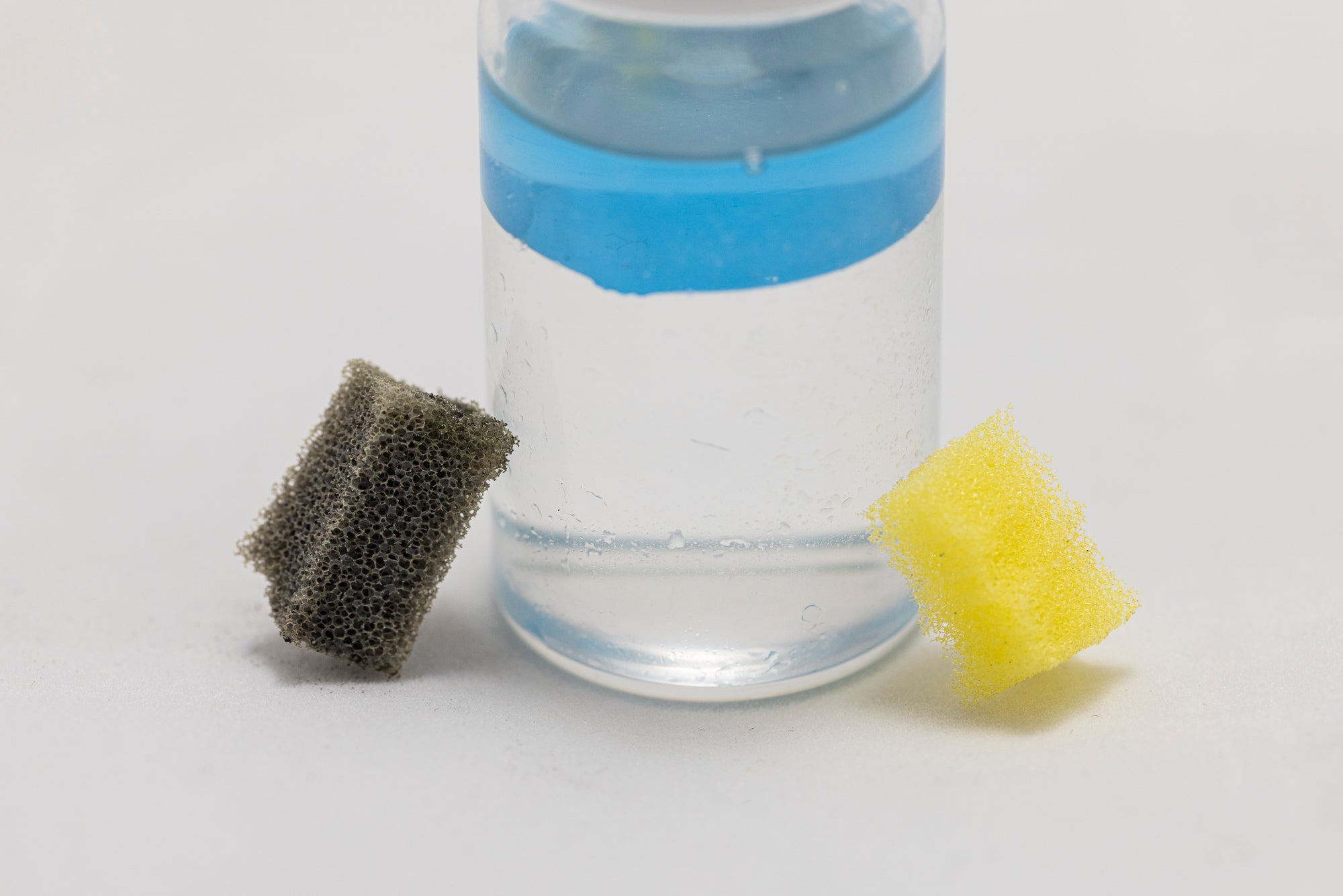 A macro view of the porous, sea‑urchin‑inspired filter material developed for the Electronic Dolphin minibot.