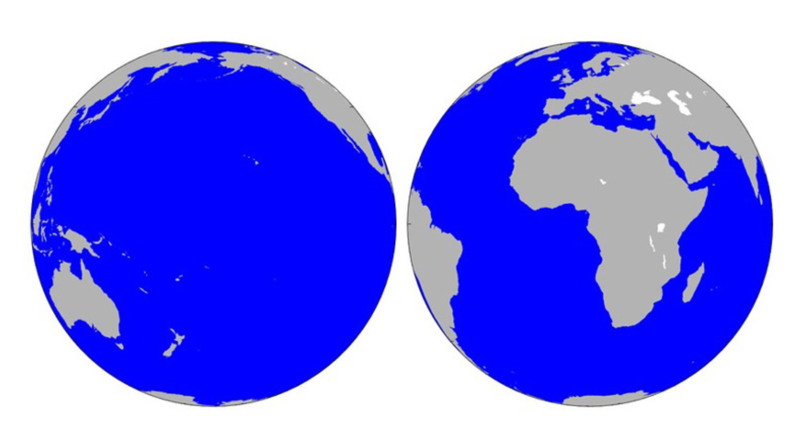 As Earth gets closer to the sun in its elliptical orbit, the continent-dominated hemisphere (right) heats up more than the ocean-dominated or ‘marine’ hemisphere (left), generating trade winds that affect the Pacific cold tongue and likely the El Niño/La Niña cycle that determines whether California gets rain or drought.