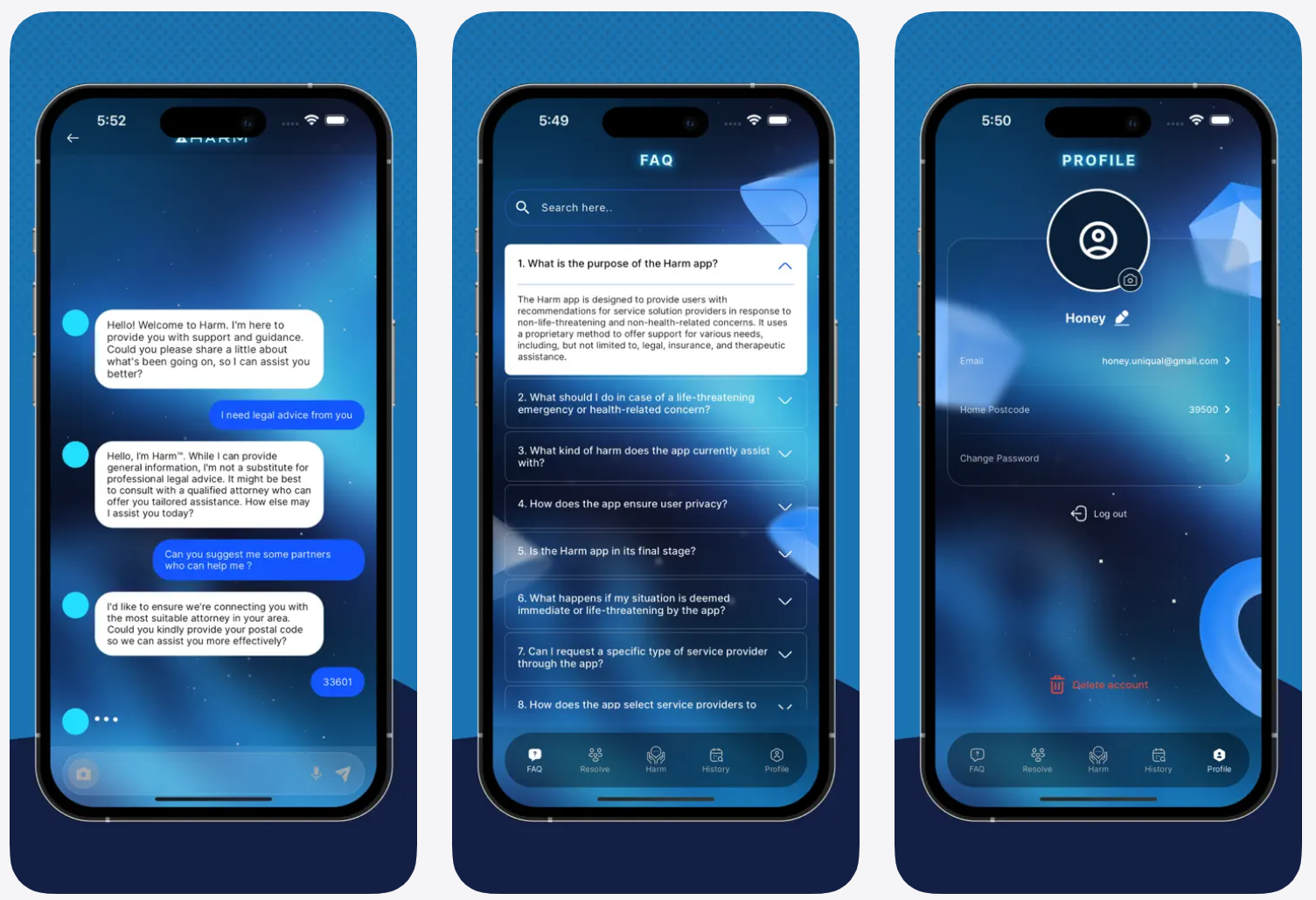 Harm.AI offers a compassionate AI Companion that listens, guides, and supports you through non-life-threatening situations.
