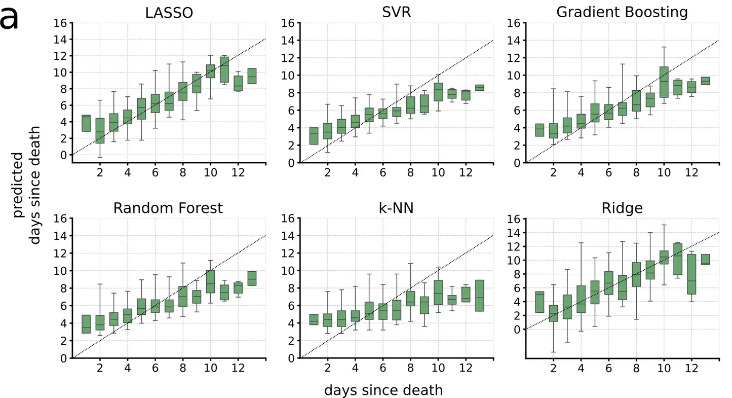 The comparative performance of alternative machine learning methods.