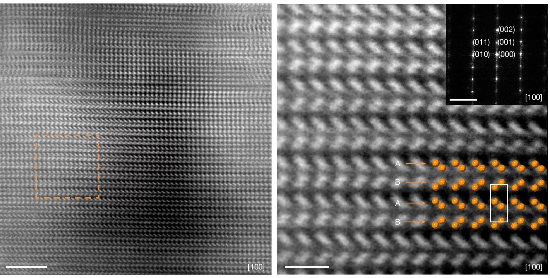 Atomic structure of the bulk HD recovered from 20 GPa and 1,300 °C.