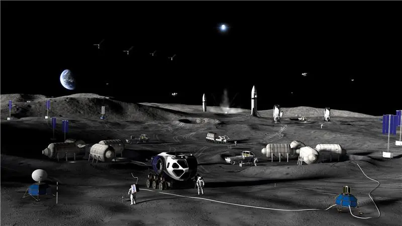 Artist’s concept of Phase 3 of NASA’s Moon Base.