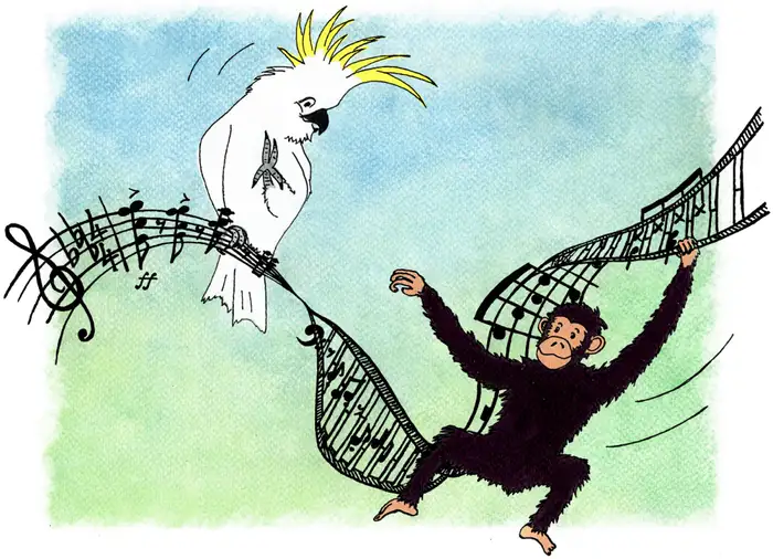 If a musical trait is found in humans and other primates, it likely existed in our common ancestor
