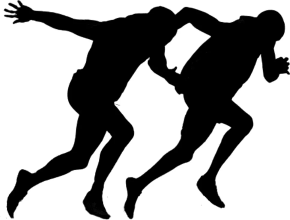 Two elite sprinters, each of whom have run below 20 s in the 200 m, displaying different coordination patterns at toe-off to achieve the same goal-directed task (e.g. block clearance into acceleration)