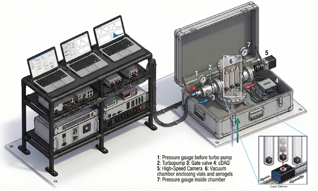Graphene and lasers experiment setup