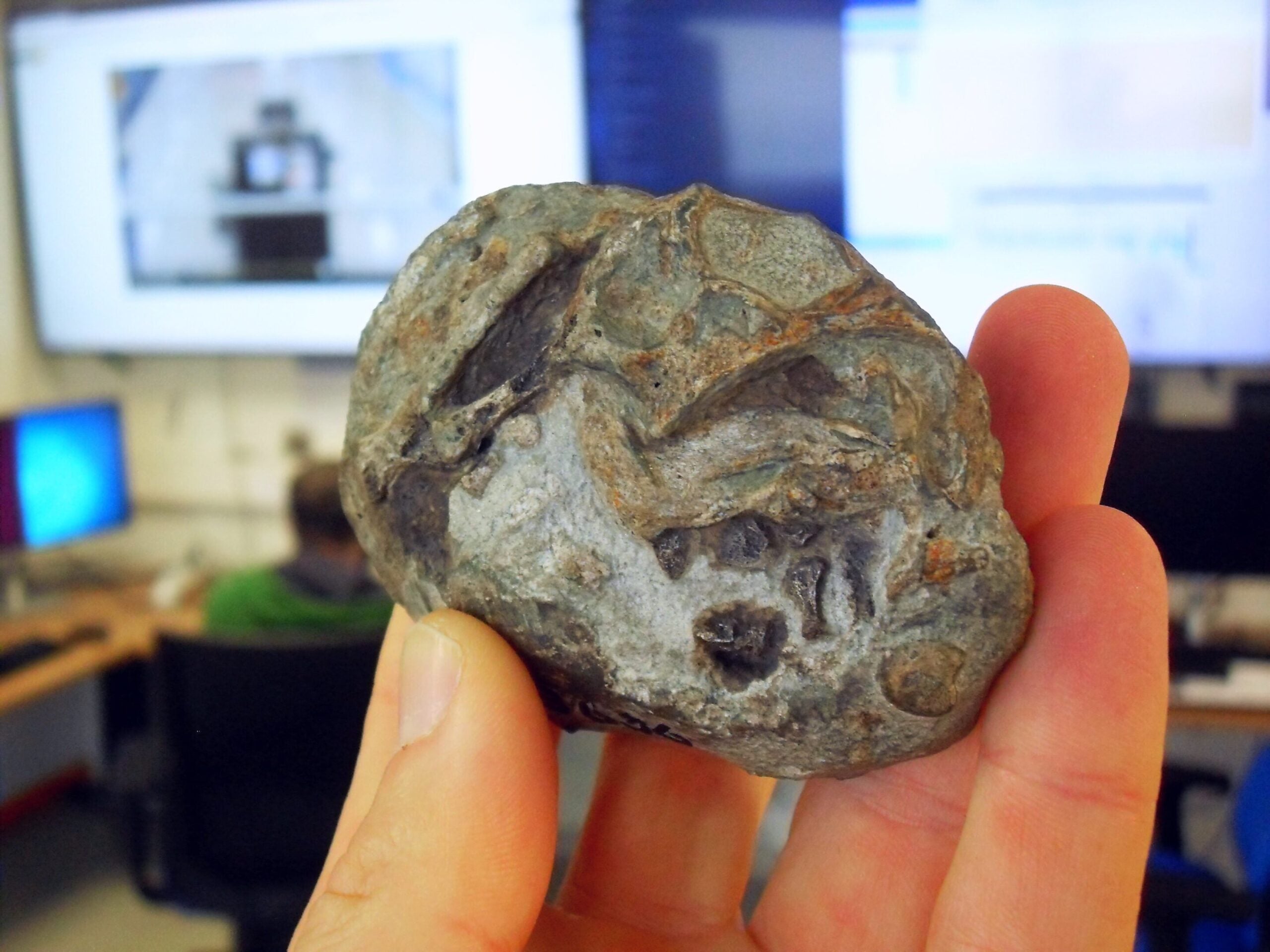 Egg photographed in the control room of the ESRF in France. 