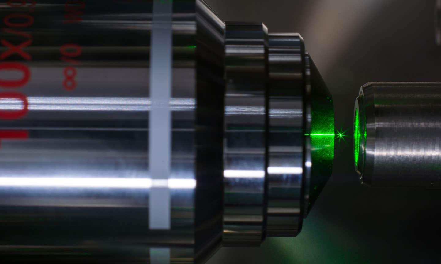 University of Rochester optics professor Nick Vamivakas and physics Ph.D. candidate Levi Neukich perform experiments with optically levitated nanodiamonds in Wilmott Hall June 14, 2013. The process allows researchers to test fundamental physics questions related to quantum mechanics as well as provide a tool to perform high sensitivity nanoscale force sensing.