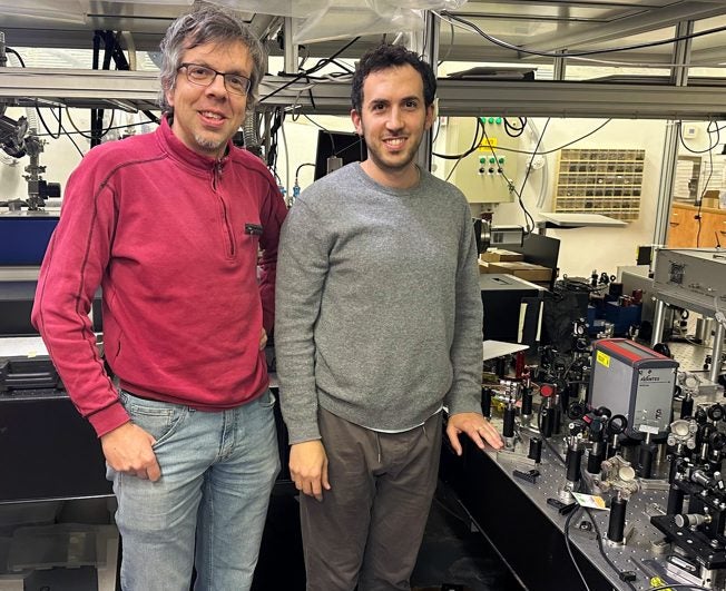 Dr. Michael Krüger (left) and Ph.D. student Yuval Kern