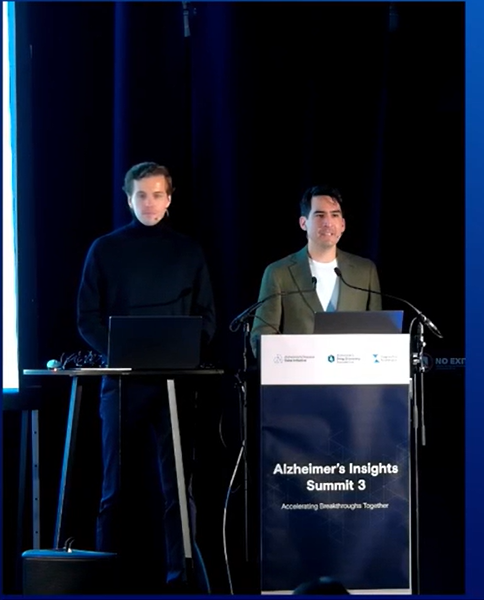 Arvid Gollwitzer and Adrian Noriega present Fingerprint at a conference in Copenhagen in March 2026