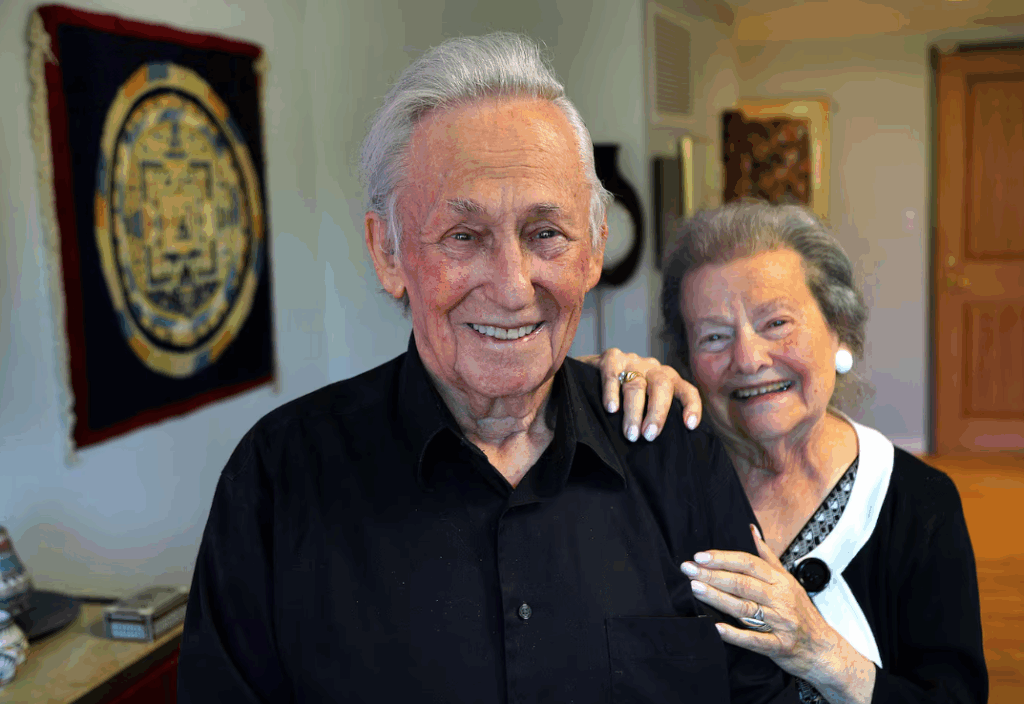 Jay Ball, 90, is 10 years younger according to FaceAge, an AI-aided algorithm that uses a photo of a person’s face to predict their biological age. 
