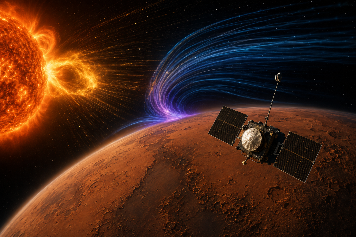 MAVEN data shows Mars can redirect plasma inside its ionosphere during solar storms, revealing a new space weather effect.