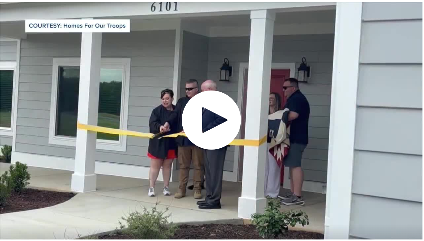 Retired Army Staff Sergeant Brian Pierce received a custom-built home from Homes for Our Troops, featuring more than 40 special adaptations including automatic door openers and backup generators.