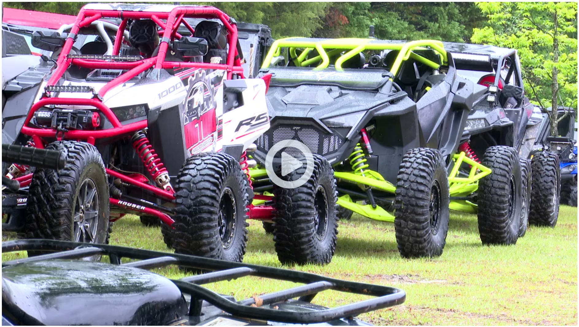 The community came together for an ATV benefit ride to support a 7-year-old girl battling a rare form of brain cancer.