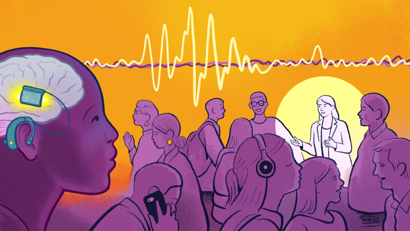 After more than a decade of research, scientists evaluate implanted brain-decoding technology that helps people hear one voice among many. 