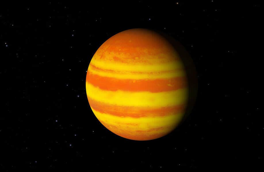 Exoplanet TOI-2031Ab is a lonely gas giant, the only planet in its solar system about 901 light years from Earth. An artist's rendering shows what it might look like.