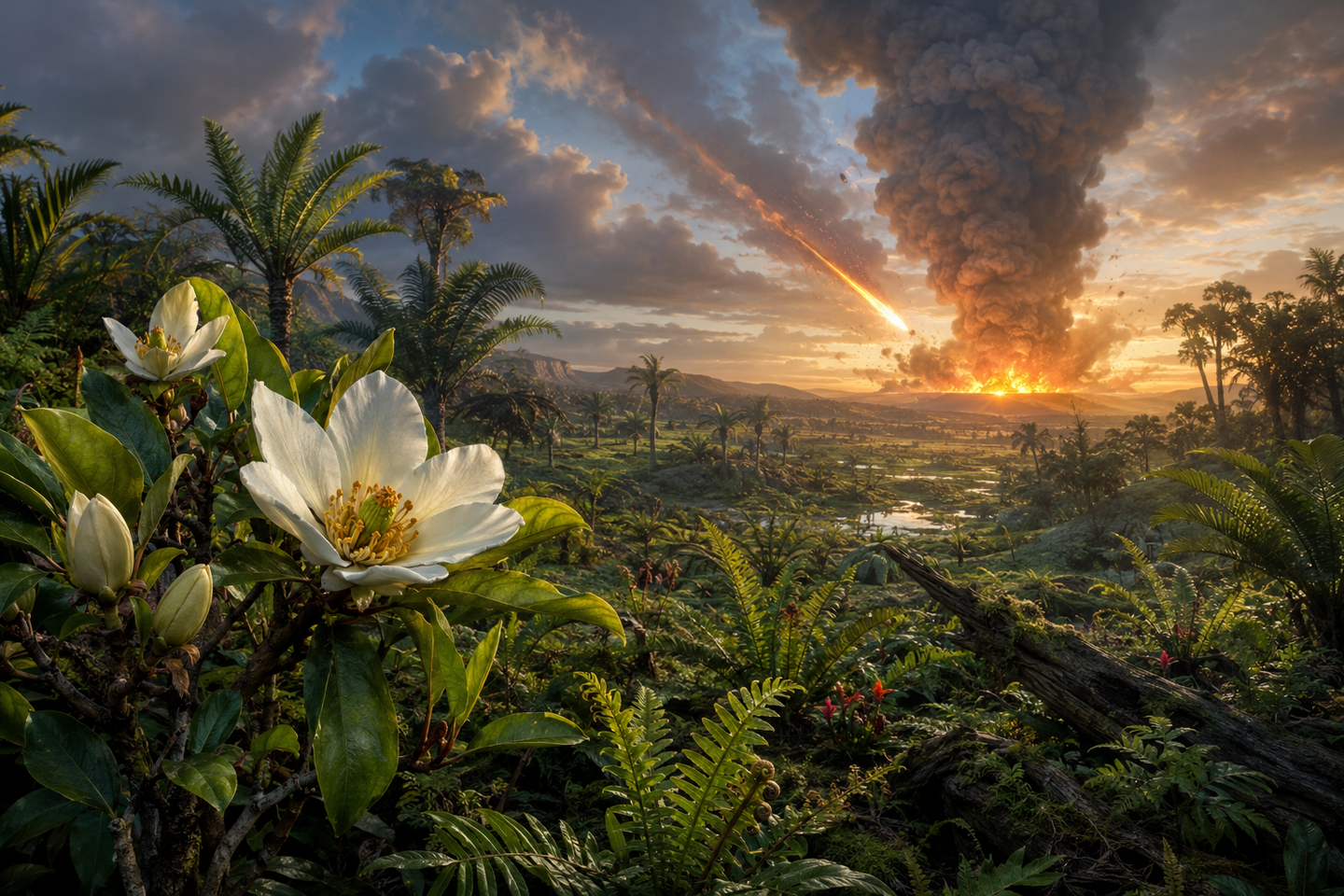 Ancient genome duplications may have helped flowering plants survive asteroid strikes, warming and cooling across Earth’s history.
