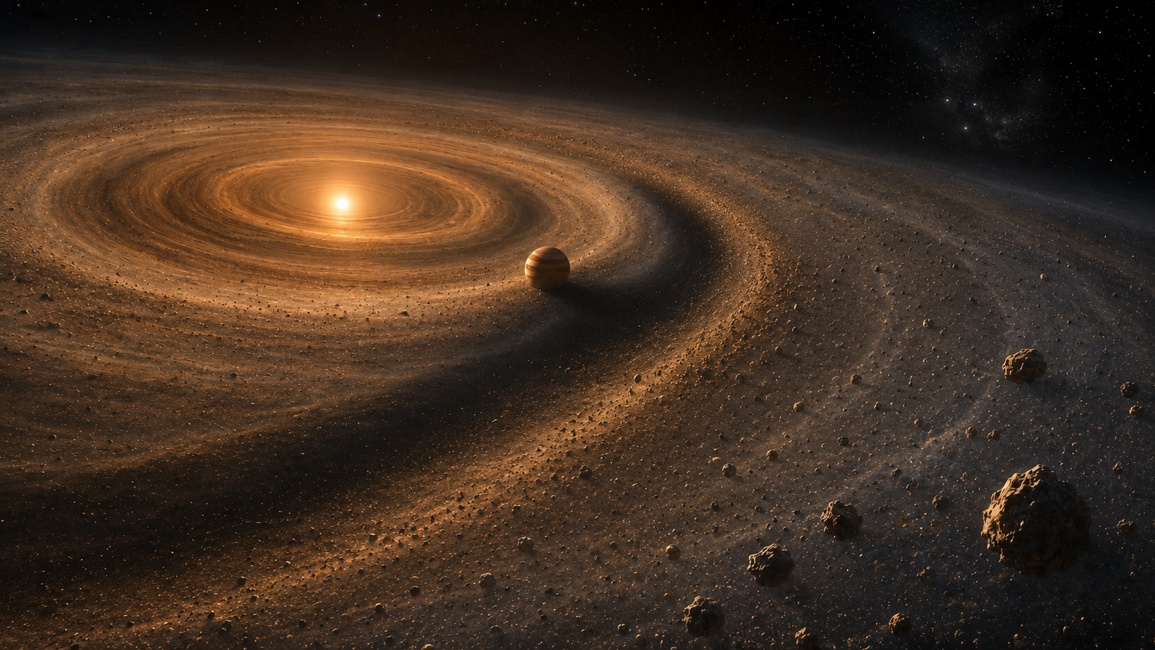 Mysterious dust ring beyond Jupiter formed many of our Solar System’s earliest worlds