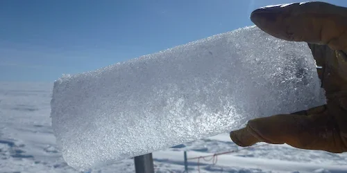 Researchers analyzed an ice core from the period around the suspected entry into the cloud. 