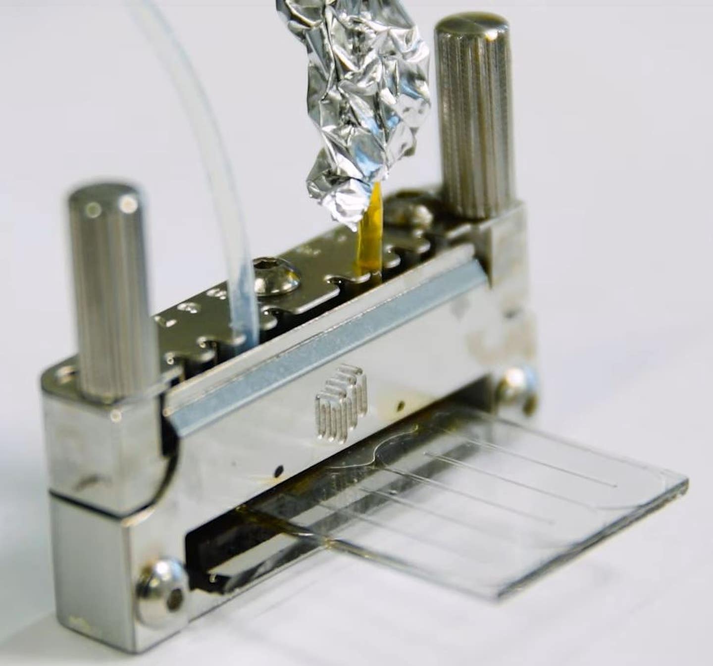 An example of a neat-film-based molecular solar thermal (MOST) system, created by researchers in 2022.