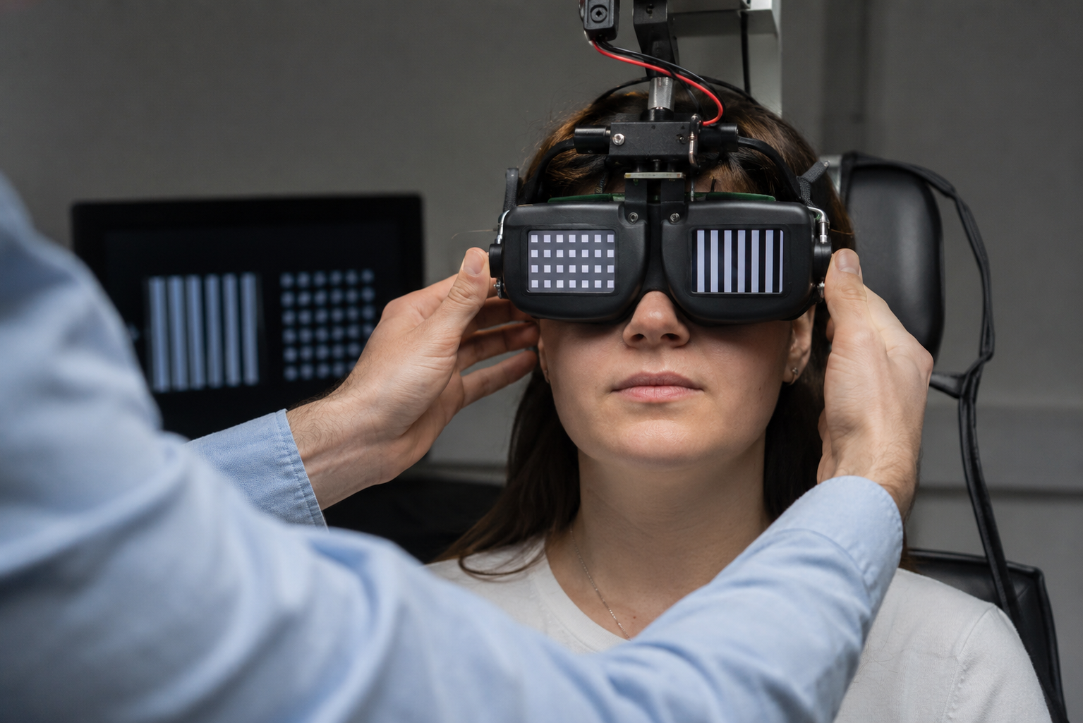 In binocular rivalry, different images are shown to each eye, and awareness appears to flip back and forth between them.