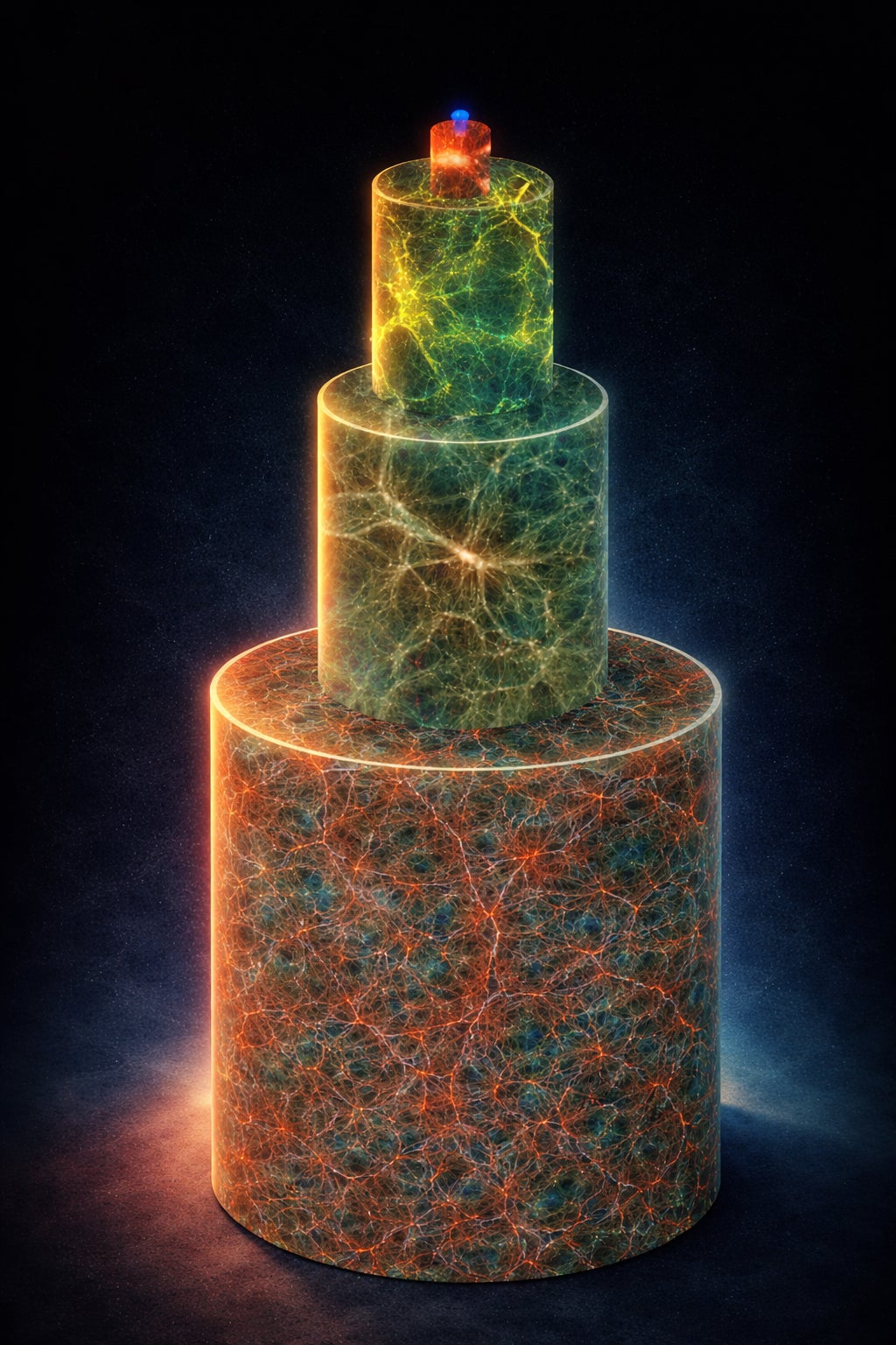 Visual representation of the differences in volume among each simulation used in the study. The difference in the volume of each cylinder represents the differences in volume among the simulated boxes used. 