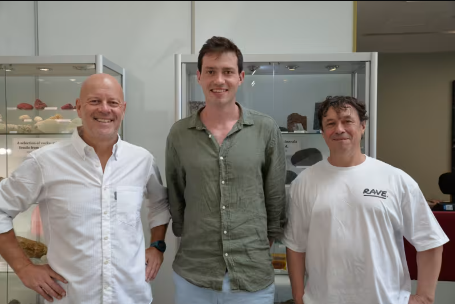 Oxford University’s Department of Earth Sciences researchers behind the study. From left to right: Professor Mike Kendall, Dr Tobermory Mackay-Champion and Professor Jon Wade.