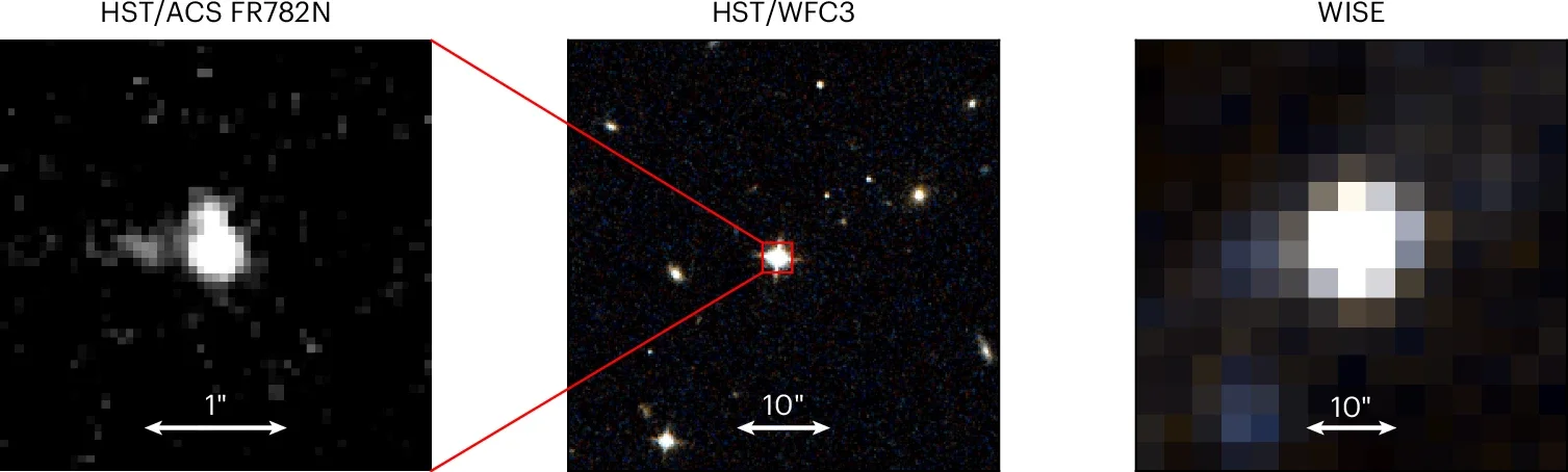 HST and WISE images of J0439+1634.