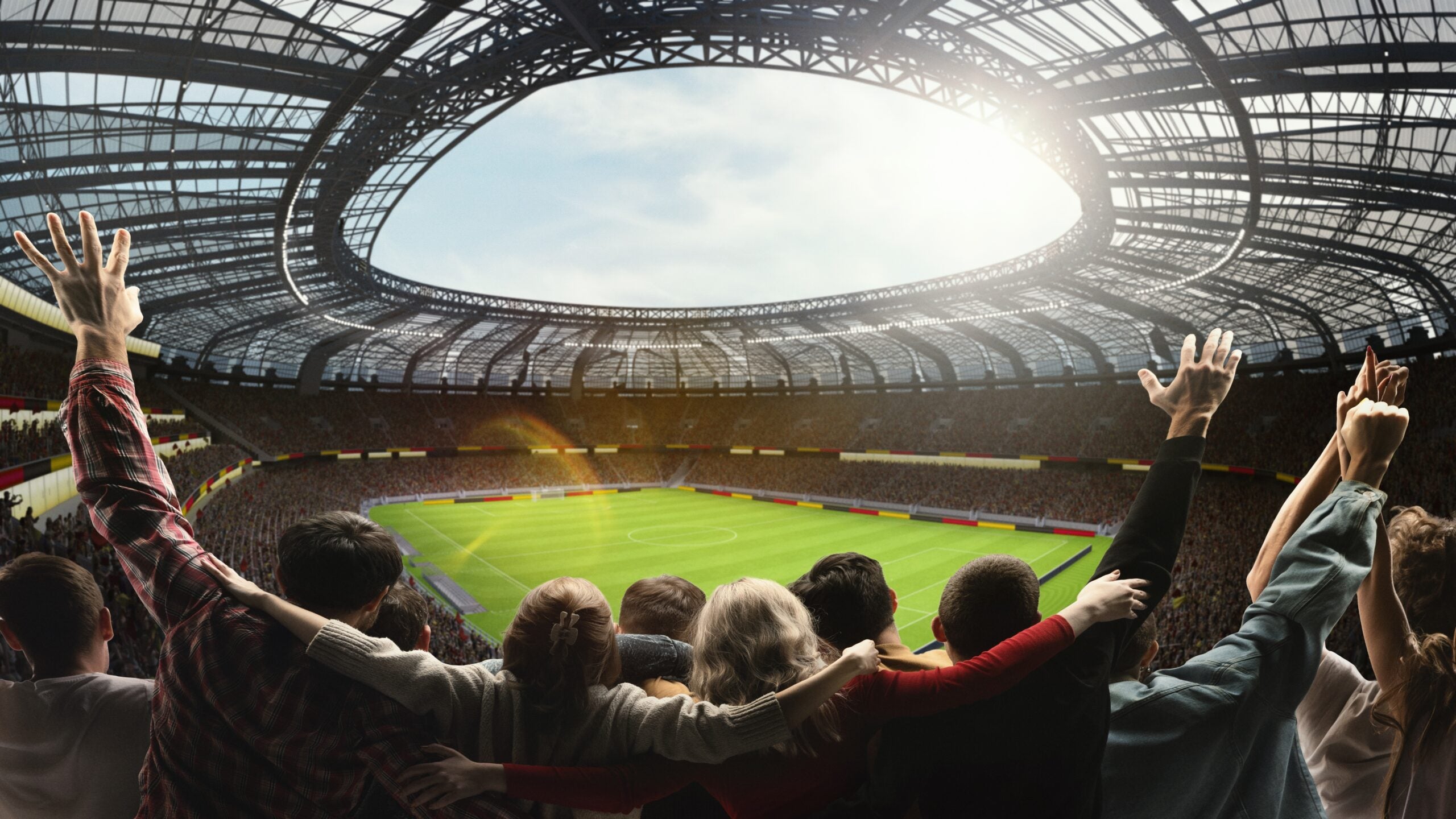 Football stadiums may look similar from the stands, but they do not sound the same.