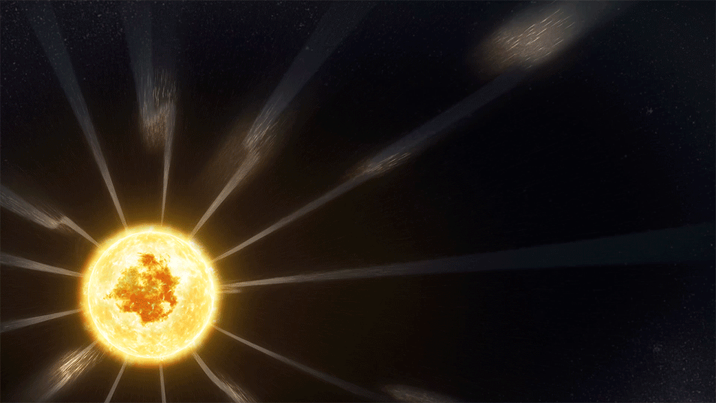 A stream of charged particles called the solar wind is gradually slowing down.