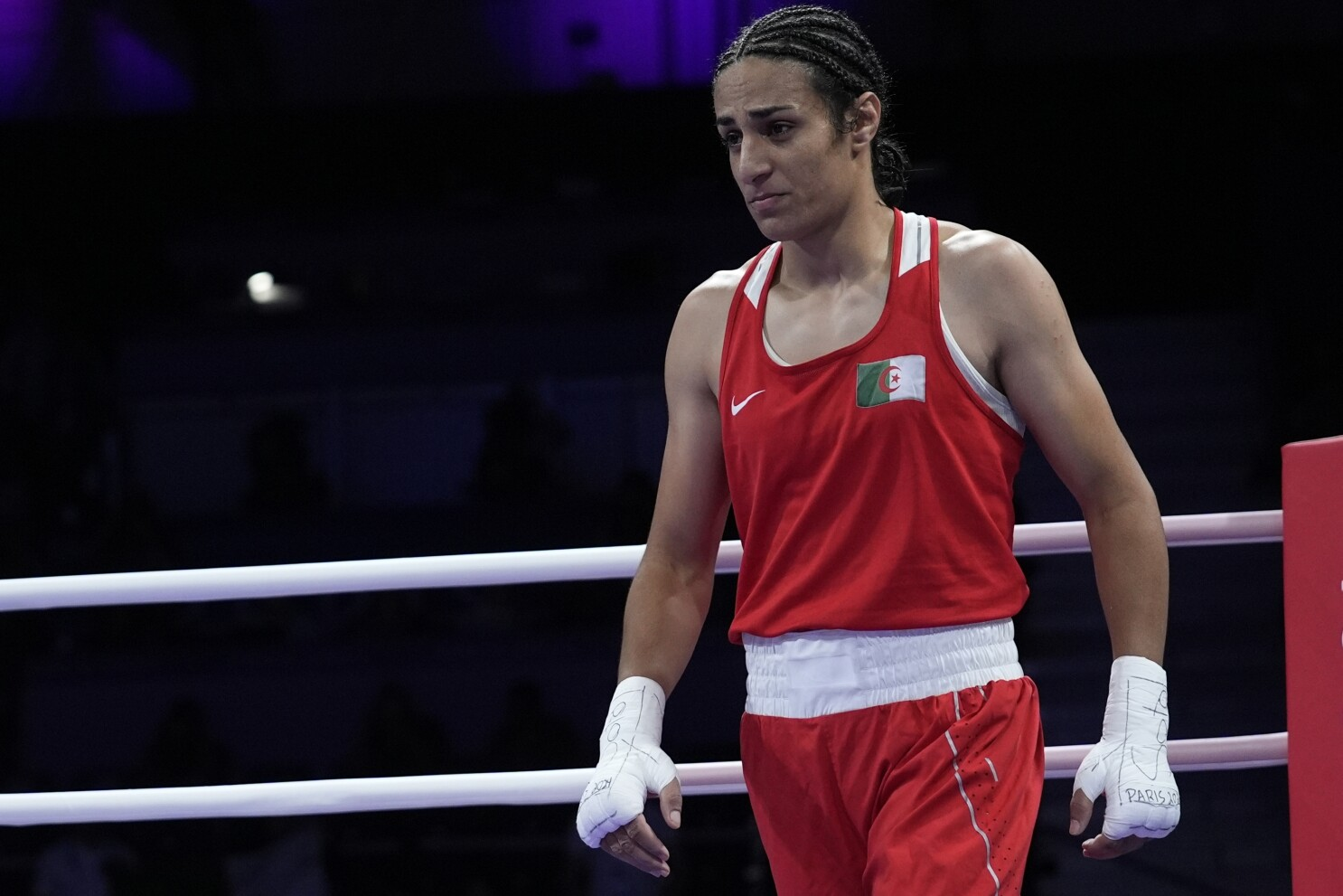 Imane Khelif, an Algerian professional boxer, won the gold medal and then was disqualified from the 2023 IBA Women's World Boxing Championships following gender-eligibility testing.