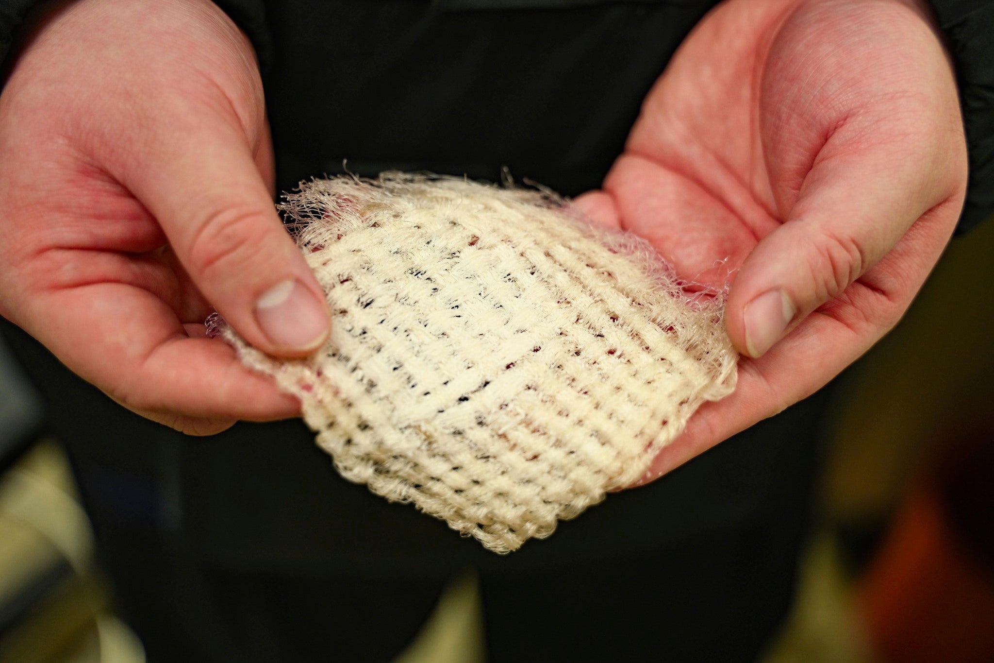 Photo of the material used in the water-harvesting jacket.