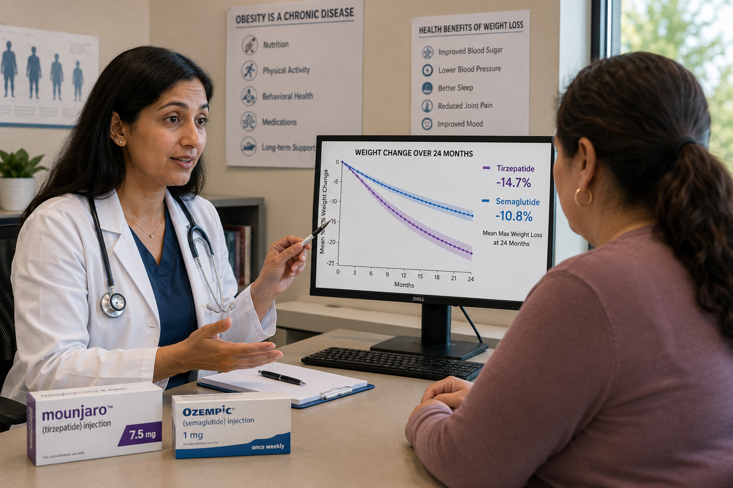 Real-world data found tirzepatide led to greater weight loss than semaglutide, with major differences in who responded best.