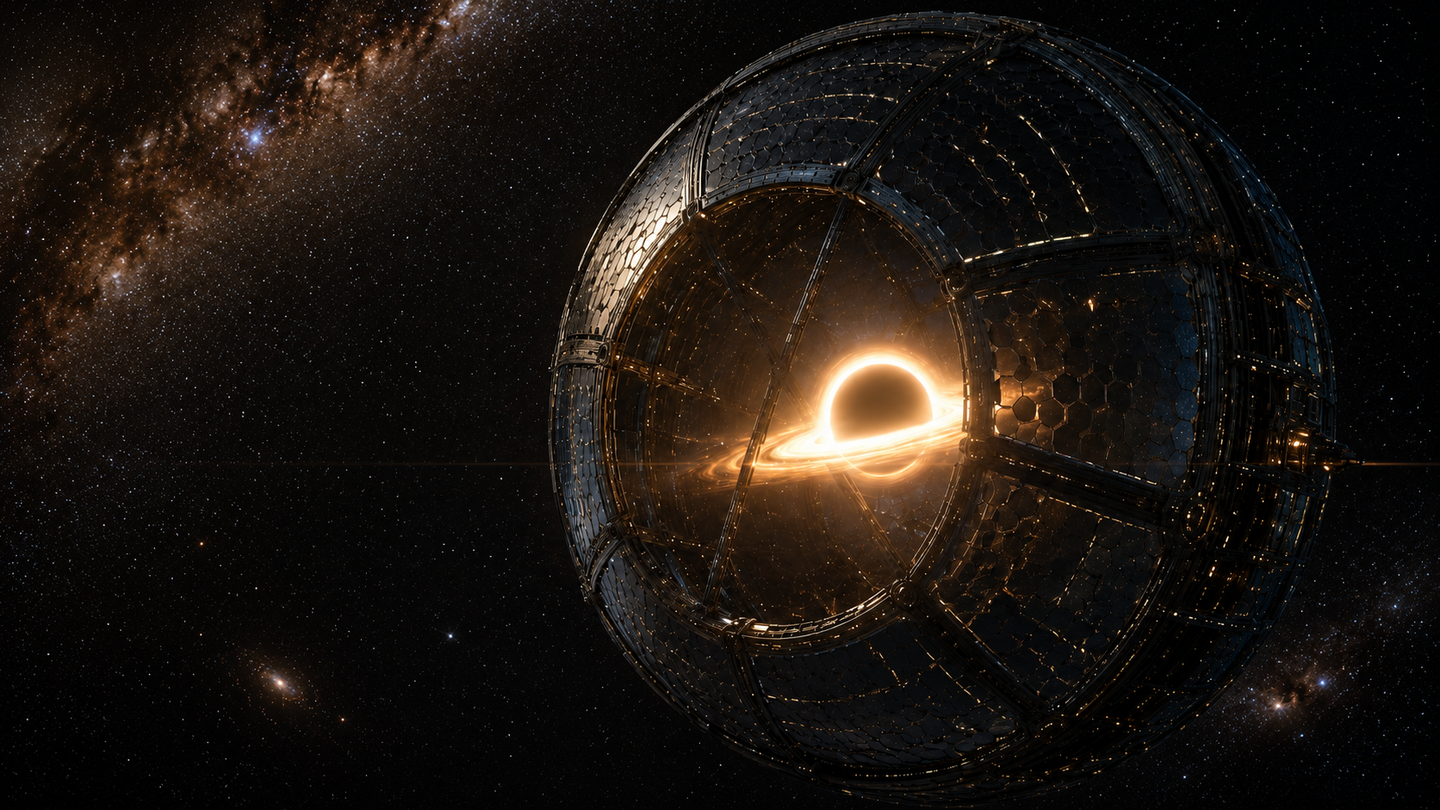 Black hole Dyson spheres could harvest immense energy while releasing waste heat detectable by current telescopes.