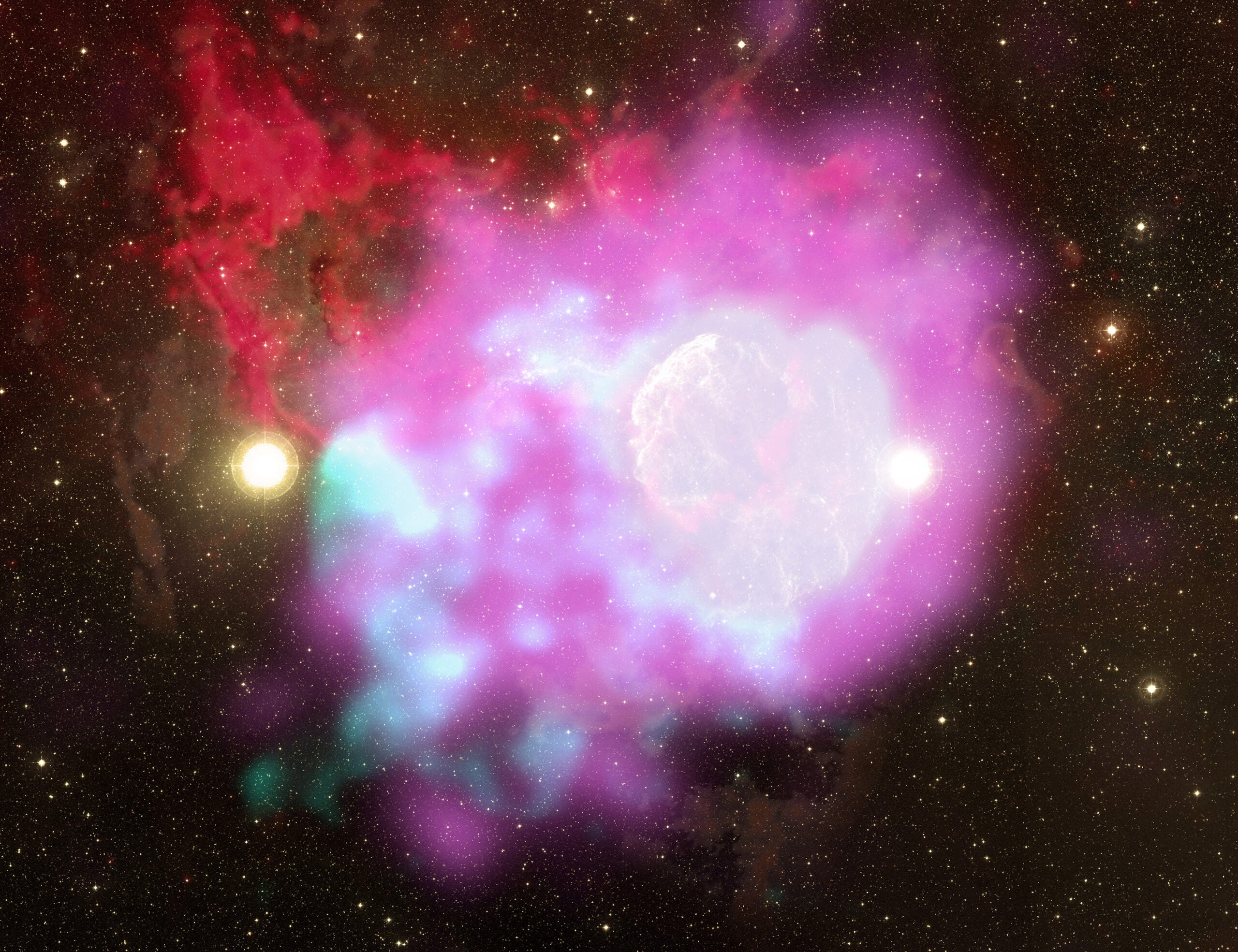 Multiwavelength composite of supernova remnants IC 443 and G189.6+3.3 in radio, infrared, optical, ultraviolet, X-ray, and gamma-ray light